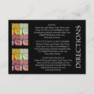 Carte 'Out Of Town Guest DIRECTIONS' (petit rec)