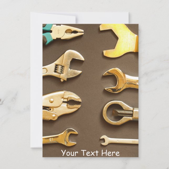 Carte Outils à main personnalisables (Devant)