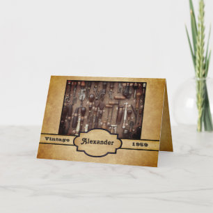 Carte Outils d'antiquité vintages Travail du bois Annive