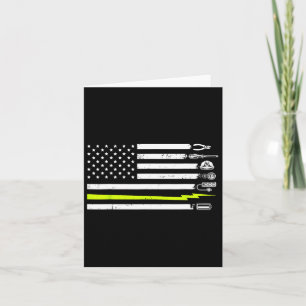 Carte Outils Électricien De Drapeau Américain Pour Élect