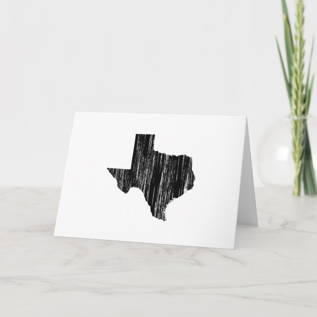 Carte Outline de l'État du Texas en détresse (Devant)