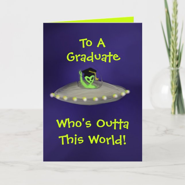 Carte Outta This World Graduate card (Devant)
