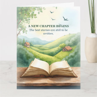 Carte Ouverture du livre sur un nouveau chapitre de retr