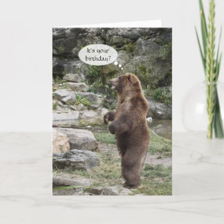 Carte Ovation debout d'ours grizzly