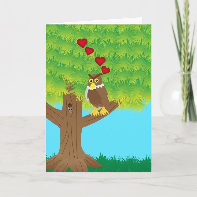 Carte Owl always love you (Devant)