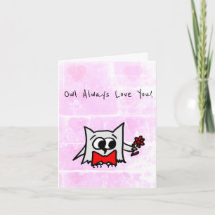 Carte Owl Always Love You Valentine's Day Card