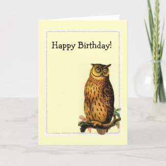 Carte Owl Frame, Joyeux Anniversaire !