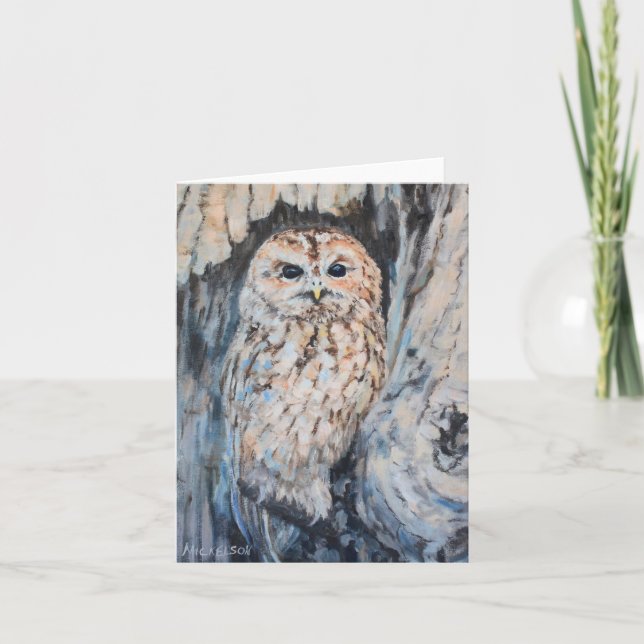 Carte Owl Hideout Art original Toutes les occasions (Devant)