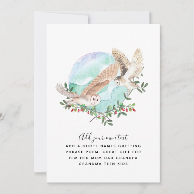 Carte OWLS personnalisé (Devant)