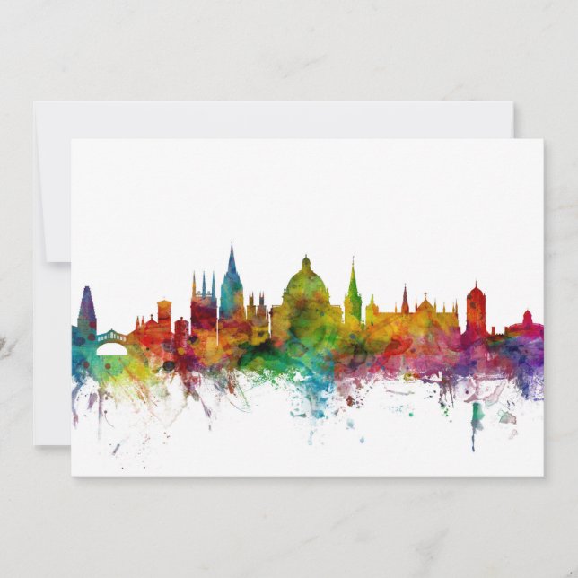 Carte Oxford England Skyline (Devant)