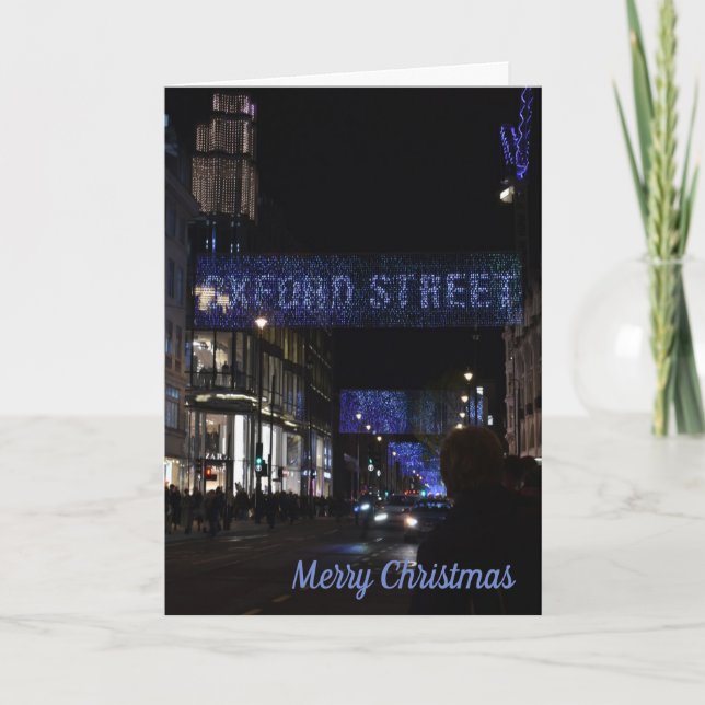 Carte Oxford Street London UK Festive Christmas Shopping (Devant)