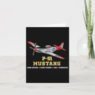 Carte P-51 Mustang Bombe De Combat De La Seconde Guerre 