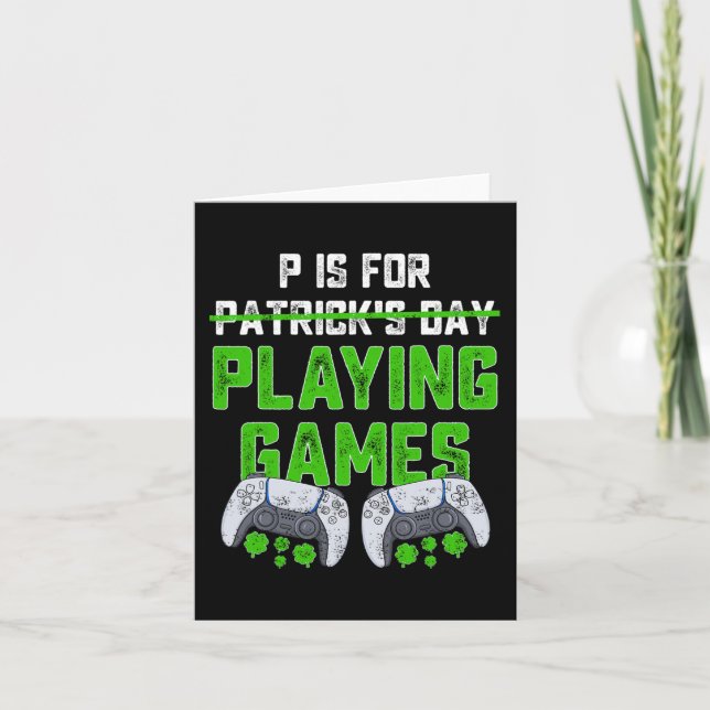 Carte P Est Pour Jouer Jeux Jour de la Saint Patrick Amu (Devant)