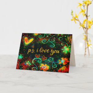 Carte P.s. I Love You Whimsical Moderne Valentine