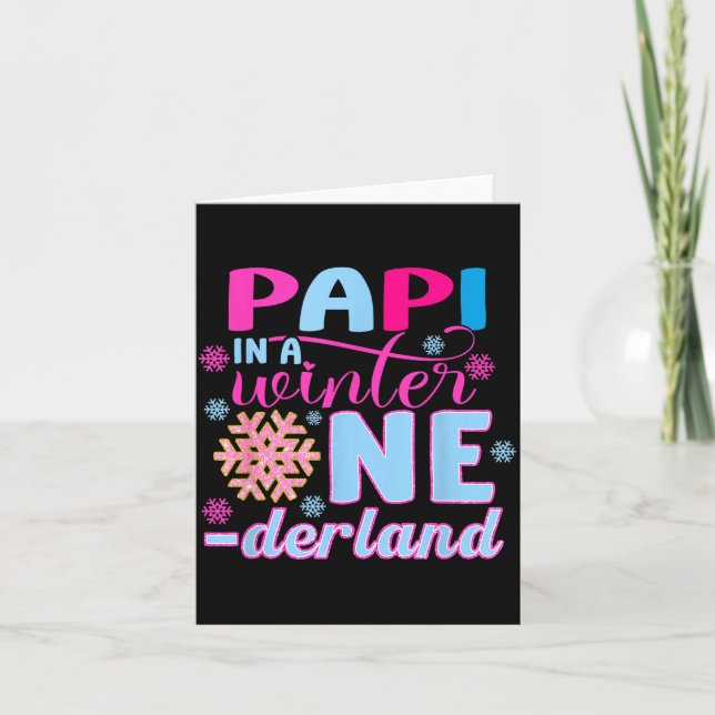 Carte Pa In A Winter Onederland Bday Girl Sweet Snowflak (Devant)