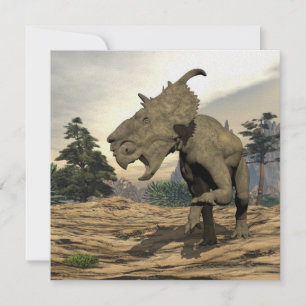 Carte Pachyrhinosaurus dinosaure rugissement - rendu 3D
