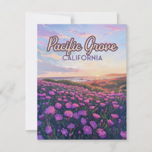 Carte Pacific Grove California Monterey Purple Card