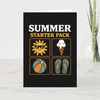 Carte Pack de démarrage d'été Sun Flip Flops Ll et glace