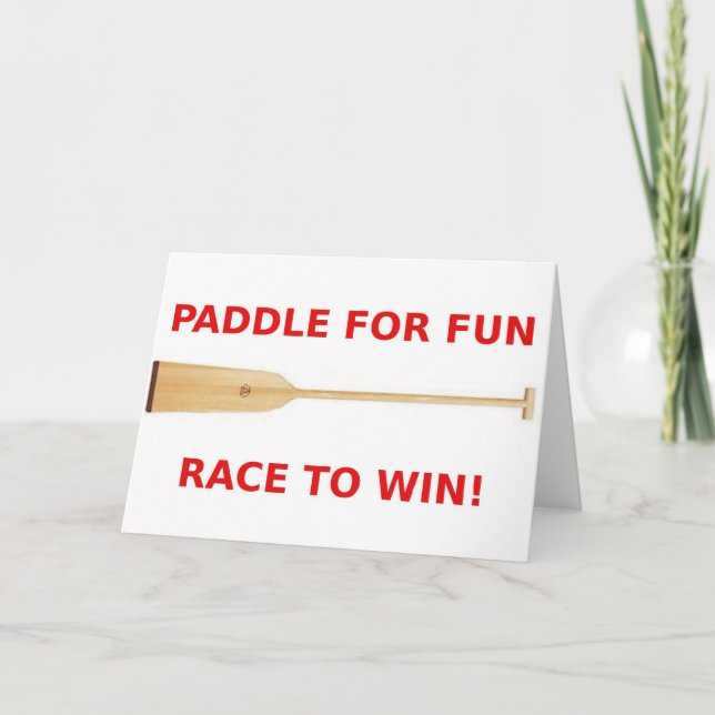 Carte Paddle for Fun, Course to Win! (Devant)