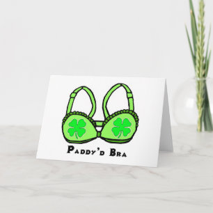 Carte Paddy 'D Bra St Patrick's Greeting Card