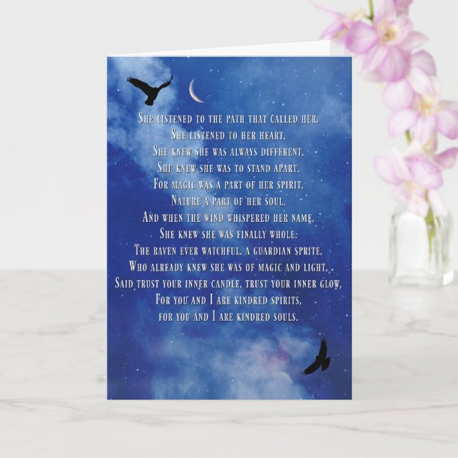 Carte Pagan Wicca inspire un joyeux anniversaire avec cr (Orchidée)