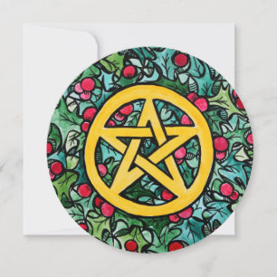 Carte Pagan Yule Pentagram