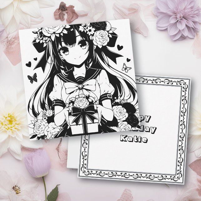 Carte Page Color Me | Anniversaire pour elle (Créateur téléchargé)