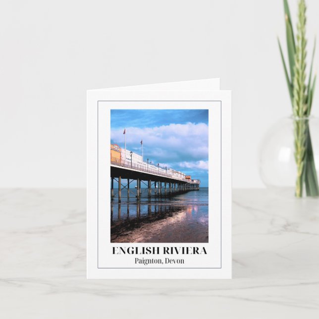 Carte Paignton Pier, Riviera anglaise, Devon (Devant)