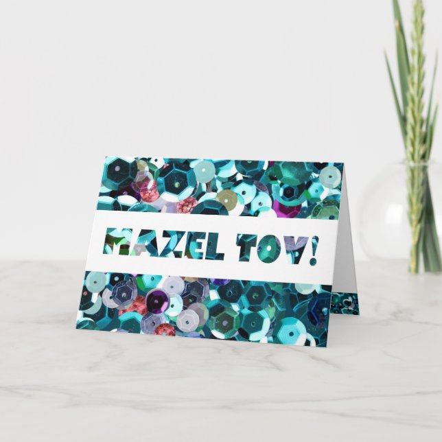 Carte Paillettes bleues de Faux d'Aqua pour la plage (Devant)