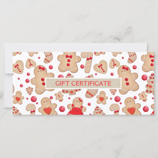 Carte Pain d'épice Homme Baked Cookies Certificat cadeau (Devant)
