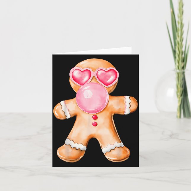 Carte Pain d'épice soufflant bubble gum Nk Sungles Noël (Devant)