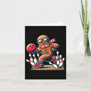Carte Pain D'Épices Jouer Bowling Ll Et Pins Noël
