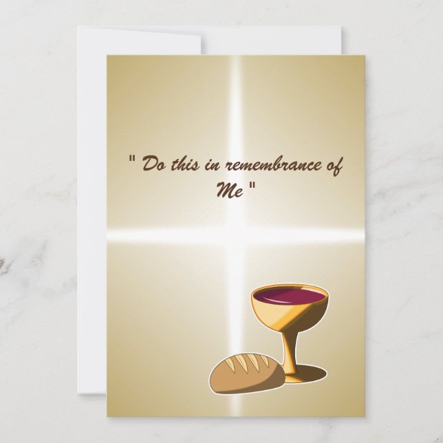 Carte Pain et vin La Dernière communion de Pâques (Devant)