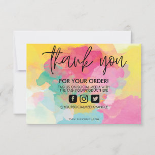 Carte Paint Splatter Aquarelle Merci Média Insérer