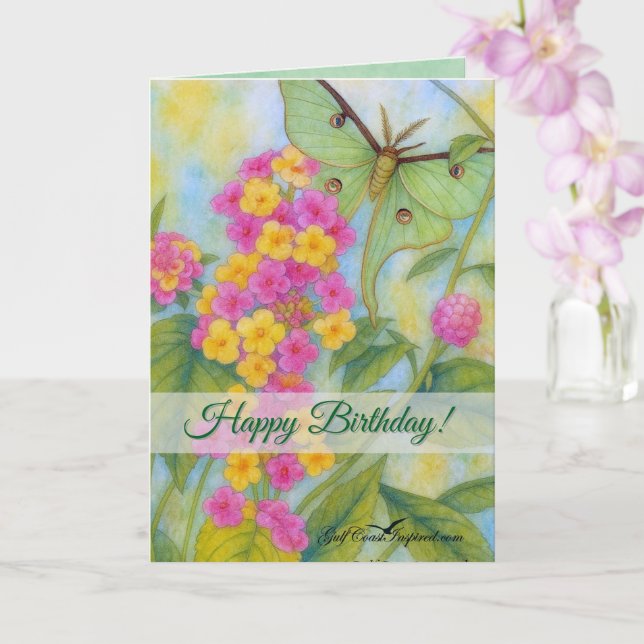 Carte Painted Petals - Lantana Card (Orchidée)
