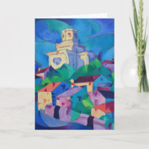 Painting of Church in Royat, France