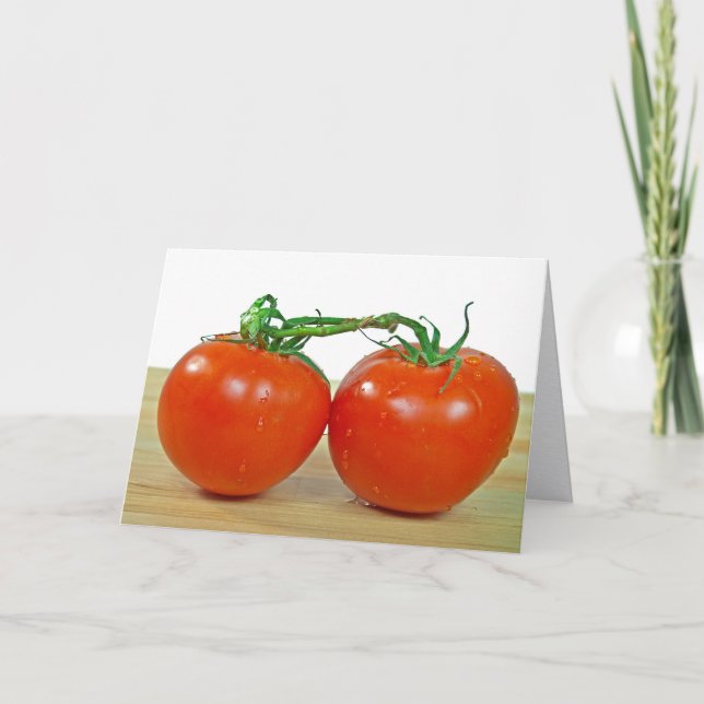 Carte paire anniversaire de tomates mûres pour couple (Devant)
