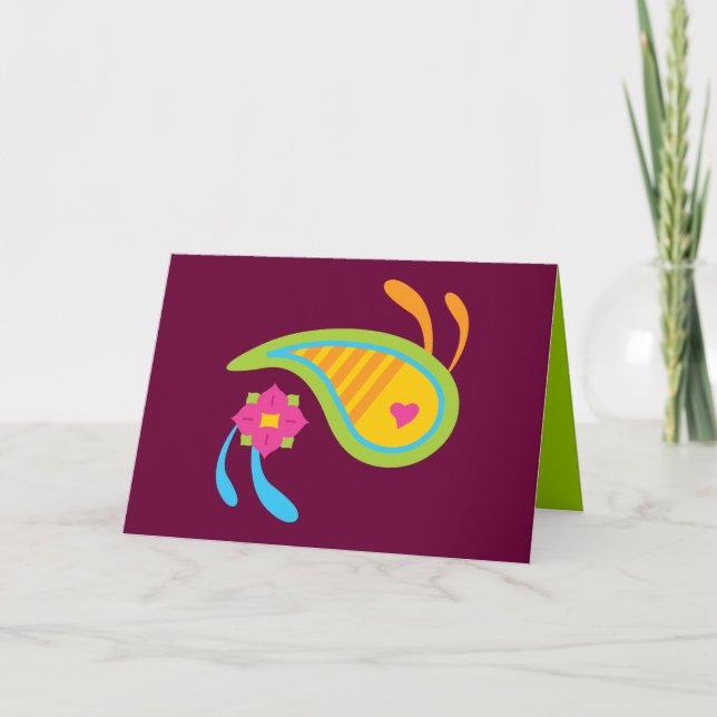 Carte Paisley Fun (Devant)