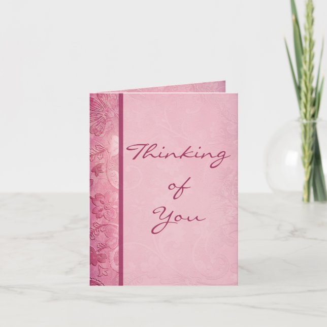 Carte Paisley Rose Floral (Devant)