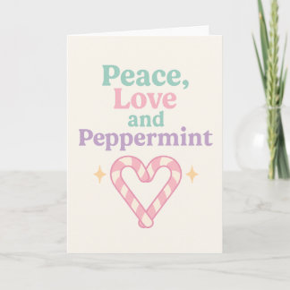 Carte Paix, Amour et Menthe Poivrée
