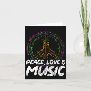 Carte Paix Amour Et Musique Paix