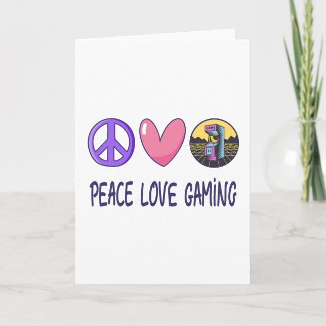 Carte Paix Amour Gaming (Devant)
