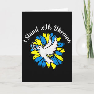Carte Paix en Ukraine Colombe Tournesol Ukraine 