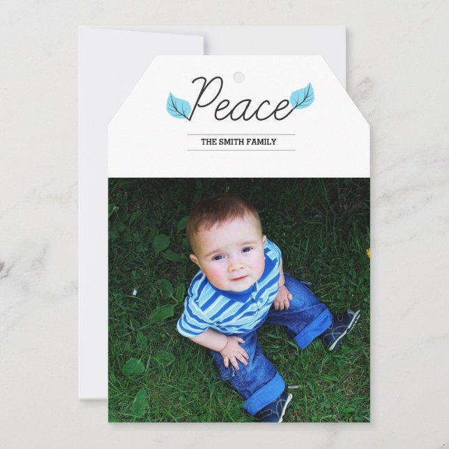 Carte paix et feuille (Devant)