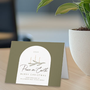 Carte Paix personnalisée sur Terre Noël d'entreprise