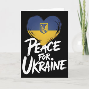 Carte Paix pour l'Ukraine Drapeau ukrainien Symbole de c