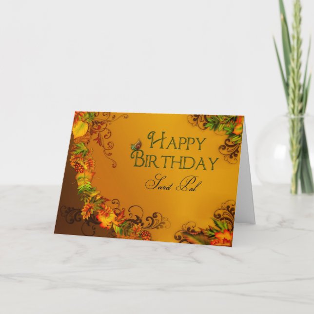 CARTE PAL SECRET DE L'ANNIVERSAIRE - SORTIES DE L'AUTOMN (Devant)
