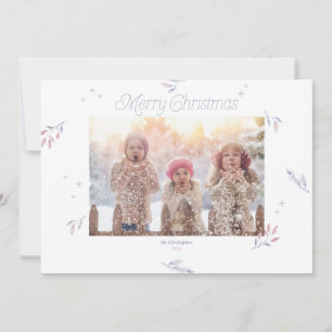 Carte Pale Winter Berries Noël