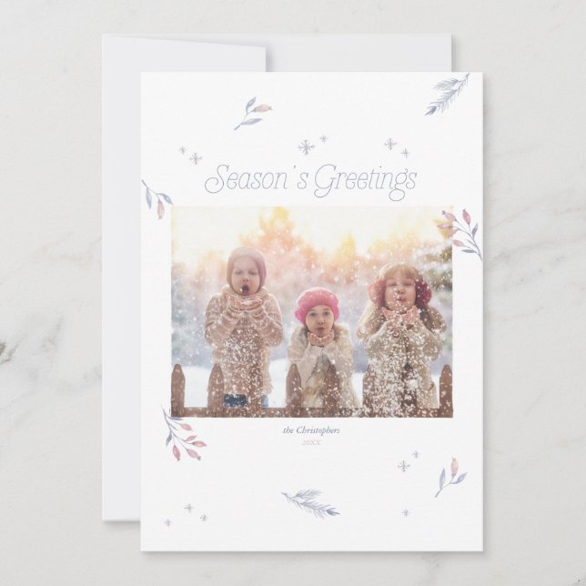 Carte Pale Winter Berries Noël (Devant)