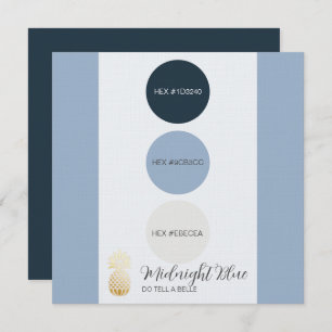 Carte Palette couleur bleu de minuit